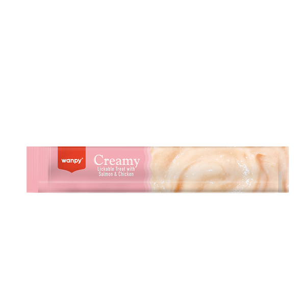 Wanpy Somonlu&Tavuklu 12'li Krema Köpek Ödülü 5x14g RA-74 Wanpy Somonlu&Tavuklu 12'li Krema Köpek Ödülü 5x14g RA-74