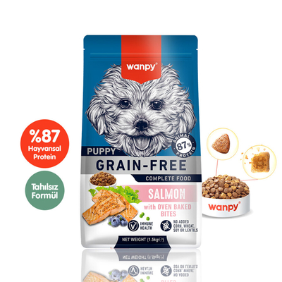 Wanpy Tahılsız Somonlu Yavru Köpek Maması 1,5 kg - Thumbnail
