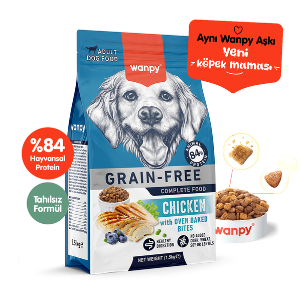 Wanpy Tahılsız Tavuklu Yetişkin Köpek Maması 1,5 kg Wanpy Tahılsız Tavuklu Yetişkin Köpek Maması 1,5 kg