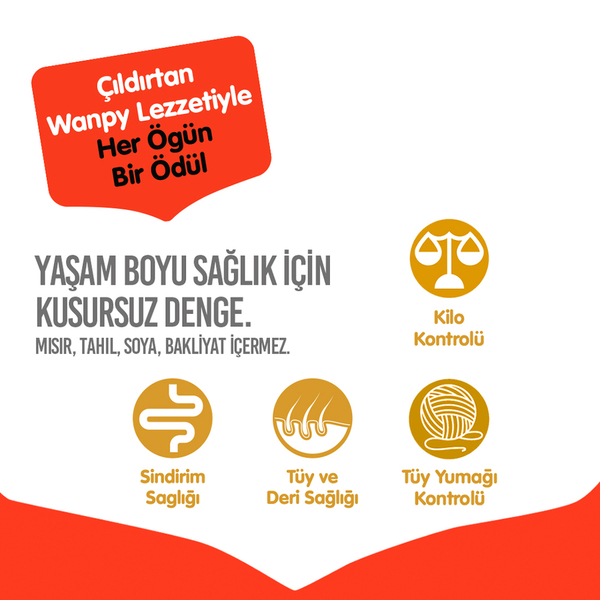 Wanpy Tahılsız Ton Balıklı Yetişkin Kedi Maması 1,5 kg Wanpy Tahılsız Ton Balıklı Yetişkin Kedi Maması 1,5 kg