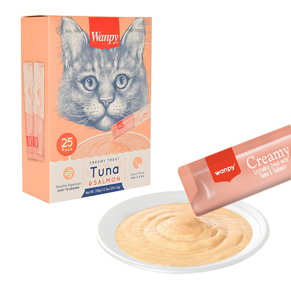 Wanpy Ton&Somon Krema Kedi Ödülü 25x14 gr RA-052-1 Wanpy Ton&Somon Krema Kedi Ödülü 25x14 gr RA-052-1