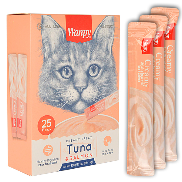 Wanpy Ton&Somon Krema Kedi Ödülü 25x14 gr RA-052-1 Wanpy Ton&Somon Krema Kedi Ödülü 25x14 gr RA-052-1