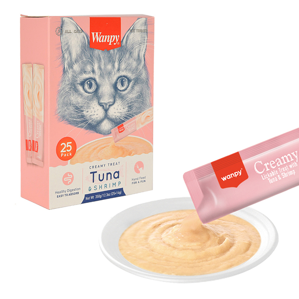 Wanpy Ton&Karides Krema Kedi Ödül 25x14gr RA-050-1 Wanpy Ton&Karides Krema Kedi Ödül 25x14gr RA-050-1