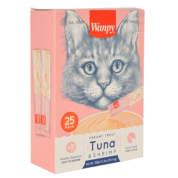 Wanpy Ton&Karides Krema Kedi Ödül 25x14gr RA-050-1 Wanpy Ton&Karides Krema Kedi Ödül 25x14gr RA-050-1